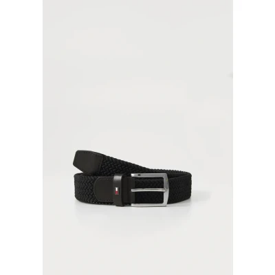 Abbildung von Tommy Hilfiger Herren Gürtel Denton Elastic Gewebt, Schwarz (Black), 115 cm