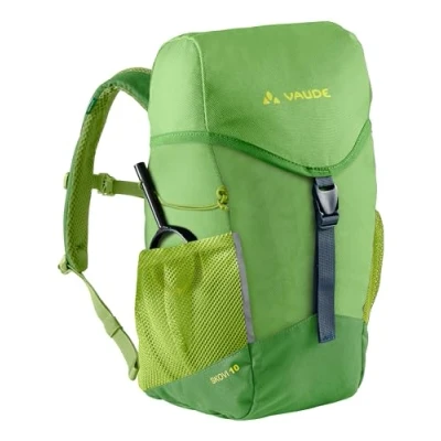 Abbildung von VAUDE Kinderrucksack Skovi für Jungen &amp; Mädchen, komfortabler Wanderrucksack Kinder 10 L in grün, Wetterfester Schulrucksack mit viel Stauraum reflektierende Elemente