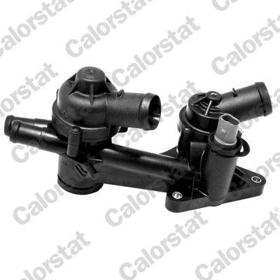 Abbildung von CALORSTAT by Vernet TH7171.87J Kühlwasserthermostat 87 mit Dichtung Sensor Kunststoffgehäuse VOLKSWAGEN: Golf 5, Polo IV Hatchback