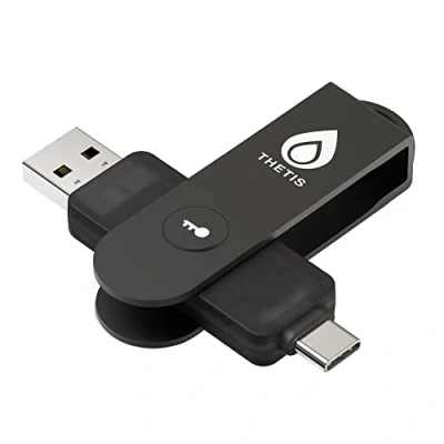 Abbildung von Thetis Pro FIDO2 Sicherheitsschlüssel, Zwei Faktor Authentifizierung, NFC Sicherheitsschlüssel FIDO 2.0, USB Anschlüsse Typ A und C für Multi Schutz (HOTP) unter Windows/MacOS/Linux
