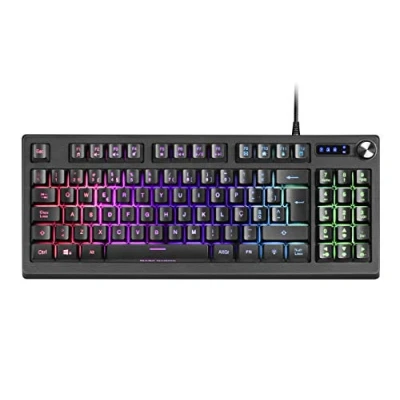 Abbildung von Mars Gaming MKREVOPT, H Mech Compact TKL Tastatur und Ziffernblock, Volle RGB Beleuchtung, Portugiesische Sprache