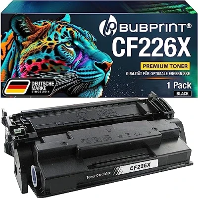 Abbildung von Bubprint Toner kompatibel als Ersatz für HP 26X CF226X Laserjet Pro M402 M402D M402DN M402DNE M402DW M402M M402N MFP M426 M426DN M426DW M426FDN M426FDW M426FW M426M M426N Schwarz