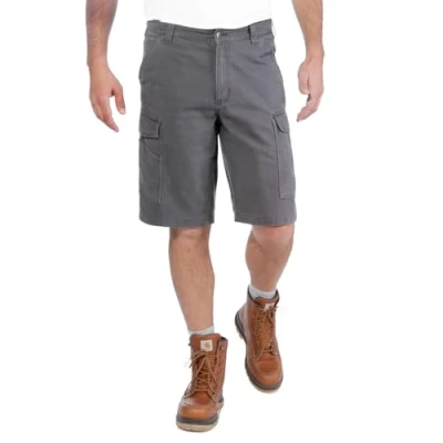 Abbildung von Carhartt Herren Rugged Flex® Relaxed Fit Cargo Arbeitsshorts aus Canvas, Shadow, W32