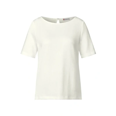 Abbildung von Street One Damen A322696 Strick Look T Shirt, Off White, 36