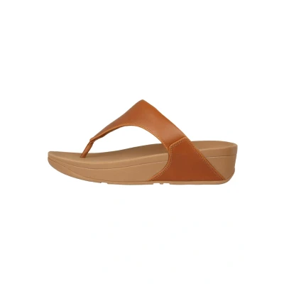 Abbildung von Fitflop Damen LULU TOE POST LEATHER Zehenstütze Sandalen, Beige (Ss18 Hellbraun 592), 42 EU