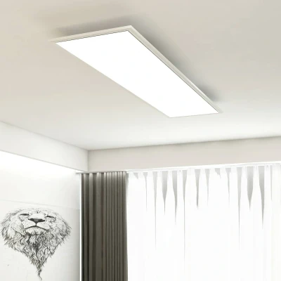 Abbildung von Briloner Leuchten LED Panel »7193016 Simple«, Leuchtmittel Board fest integriert, Deckenlampe, 119,5x29,5x6cm, Weiß, 38W, Wohnzimmer, Schlafzimmer
