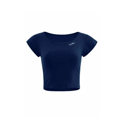 Abbildung von Winshape Functional Light AND SOFT Cropped Kurzarm Sport Tshirt, Damen, Größe: XS, Dark blue