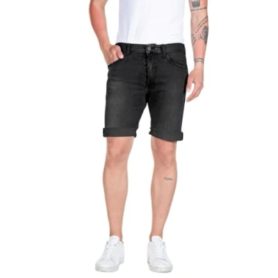 Abbildung von Replay Herren Jeans Shorts RBJ 901 Tapered Fit mit Comfort Stretch, Dark Grey 097 (Grau), 31