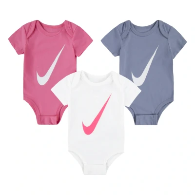 Abbildung von Nike Sportswear BABY Unisex 3 PACK Body für Kinder, Größe: 50 68, Pink/white