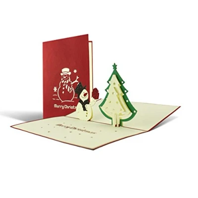 Abbildung von Diese Klappkarten Weihnachtskarte mit Umschlag, Schneemann, Gutschein, edel, klassisch, besonders, christlich, hochwertig, Adventskarte, Geschenkidee, Frohe Weihnachten, Merry Christmas, W14