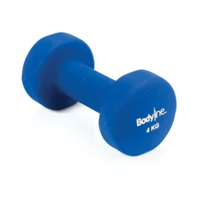 Abbildung von Hantel aus Gusseisen mit Neoprenbezug 4 kg — stoßfest und rutschfest Single Fitnessstudio HomeGym