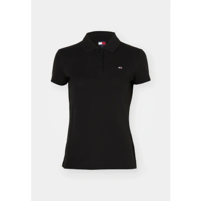 Abbildung von Tommy Jeans Damen TJW Slim Essential Polo SS DW0DW20160 S/S Poloshirt, Black (Black), S