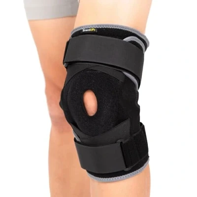 Abbildung von BraceUP Kniebandage, Kniestütze Männer Damen mit Gelenkstütze bei Knieschmerzen Maximale Unterstützung und Komfort ACL/PCL Verletzungen, Meniskusrisse, Arthritis (L/XL)