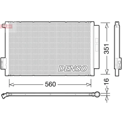 Abbildung von DENSO DCN09043 Klimakondensator mit Trockner R 134a FIAT: Tipo Estate, 500L