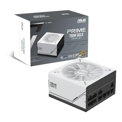 Abbildung von ASUS Prime 750W Gold Netzteil (750 Watt, für Allround PCs und Gaming PCs, 80 Plus Zertifizierung, ATX 3.0 kompatibel, Lüfter mit Doppelkugellagern