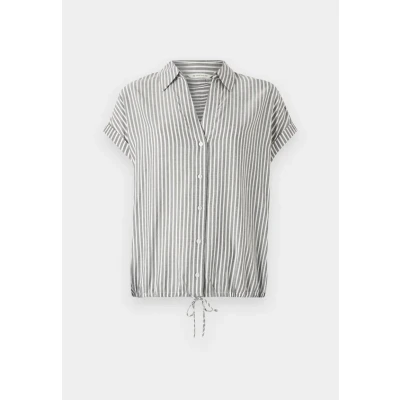 Abbildung von TOM Tailor Striped Shortsleeve Hemdbluse, Damen, Größe: 34, Navy white
