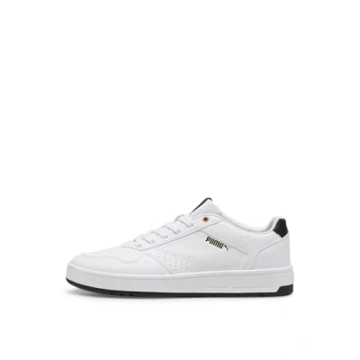Abbildung von PUMA Herren Court Classic Sneaker, Weiß Schwarz Gold, 44 EU