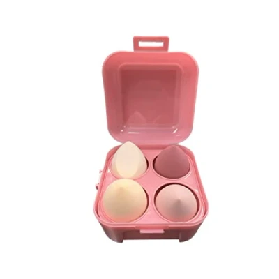 Abbildung von MUUK Make up Schwamm Mixer, 4 Stück, Foundation Schwamm, latexfrei, Beauty Blender Applikator mit Schwammhalter, ideal für Foundation, Puder und Creme