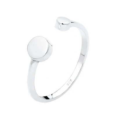Abbildung von Elli Kreis GEO LOOK Verstellbar Offen Ring, Damen, Größe: 54, Silber