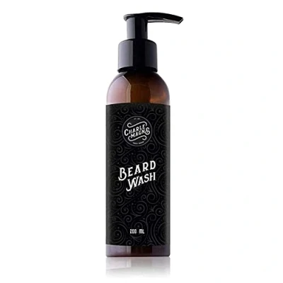 Abbildung von Charlemagne Bartshampoo Männer 200 ml Milde Bartpflege für trockene Haut Made in Germany Duftneutral Herren Bartseife Beard Wash