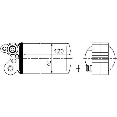 Abbildung von MAHLE ORIGINAL AD 101 000S Trockner VOLVO: S60 II, XC60 I, V70 3