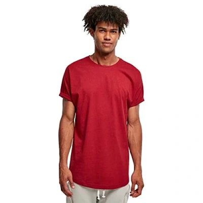 Abbildung von Urban Classics LONG Shaped Turnup Tshirt basic, Herren, Größe: 3XL, Brickred