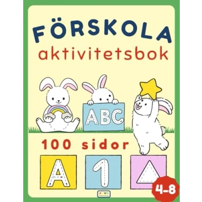 Abbildung von Förskola Aktivitetsbok för Barn i åldrarna 4 8 år:: Öva på att skriva bokstäver alfabetet, siffror, färger och former. målarbok ... ett! (Förskola Aktivitetsböcker, Band 1)