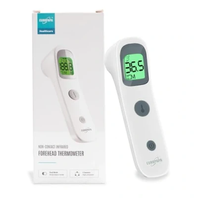 Abbildung von EUROPAPA Fieberthermometer für Baby Kinder Erwachsene, Infrarot Stirnthermometer mit Fieberalarm, C/F Schalter, 30 facher Messwertspeicher