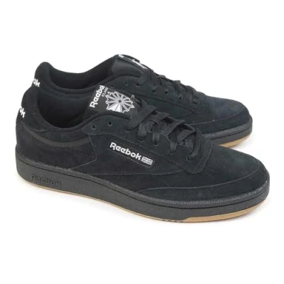 Abbildung von Reebok Classic CLUB C 85 Unisex Sneaker low, Größe: 47, Black/footwear white Veloursleder