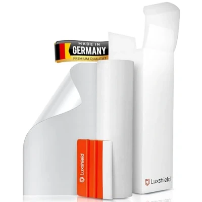 Abbildung von Luxshield Lackschutzfolie 30x100cm für Auto, Motorrad, Bike Schutzfolie transparent glänzend, selbstklebend, Meterware aus DE