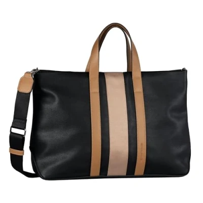 Abbildung von TOM TAILOR Zena Damen Shopper Umhängetasche Reißverschluss Groß Schwarz