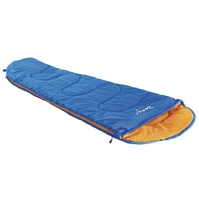Abbildung von High Peak Kinderschlafsack Boogie, Komforttemperatur 14C, inkl. Packsack, klein, kuschelig, Camping, Reisen, atmungsaktiv, hautsympathisch, umweltfreundlich, wasserabweisend, PFC frei, 170x70 cm,750g
