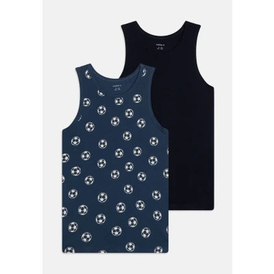 Abbildung von Name it Nkmtank Football 2 PACK Unterhemd/shirt für Kinder, Größe: 134/140, Dark denim