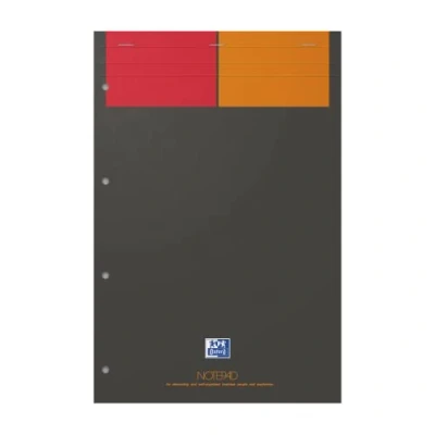 Abbildung von Oxford Notepad Interantional A4 Briefblock, kariert, 160 Seiten, 4fach gelocht