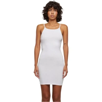 Abbildung von Urban Classics Damen Kleid Ladies Stretch Jersey Slim Dress, Sommerkleid mit Spaghettiträgern für Frauen, Größen XS 5XL