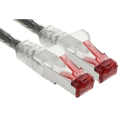 Abbildung von 1aTTack.de 1x 2m CAT6 Patchkabel S/FTP PIMF Schirmung CAT.6 RJ45 Netzwerkkabel Ethernetkabel DSL LAN Router Switch Modem Patchfeld transparent 1 Stück