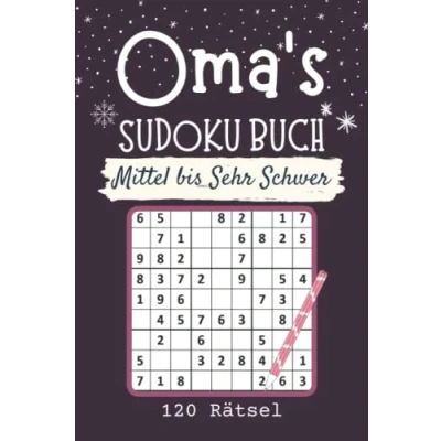 Abbildung von Oma&#039;s Sudoku Buch Mittel bis Sehr Schwer 120 Rätsel: kleine Geschenke für oma zu weihnachten oder Geburtstag Gedächtnistraining Senioren