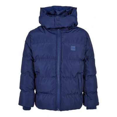 Abbildung von Urban Classics Hooded Puffer Winterjacke für Kinder, Größe: 110/116, Spaceblue