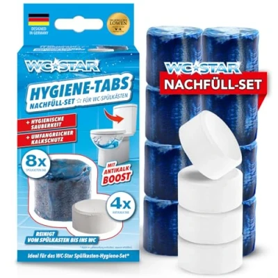 Abbildung von WC Star Spülkasten Hygiene Set Für Sauberkeit &amp; Frische vom bis ins Reiniger mit Aktiv Antikalk Boost, keine blockierten Zuläufe fast alle Aufputz Spülkästen