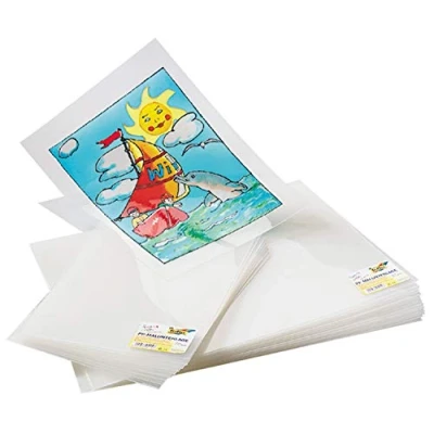 Abbildung von folia 450103 Malunterlage für Fensterbilder, aus Kunststoff, DIN A3 Format, 10 Stück, zum Aufmalen und Abziehen von Window Color Farben