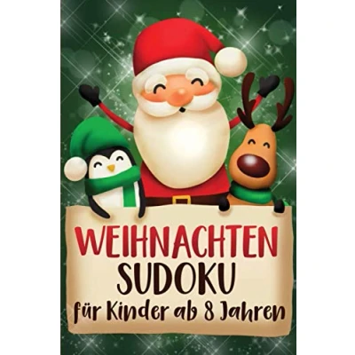 Abbildung von Weihnachten Sudoku für Kinder ab 8 Jahren: 100 einfache Sudokus, ideal als Weihnachtsgeschenk, Rätselblock