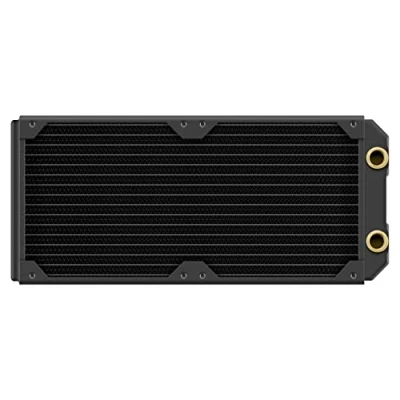 Abbildung von Corsair Hydro x Series XR5 280 mm NEO Radiator für Wasserkühlung Kupferkanäle Optimiert Geräuscharmen Betrieb 2 140 Lüfterhalterung G1/4&quot; Gewinde Schwarz