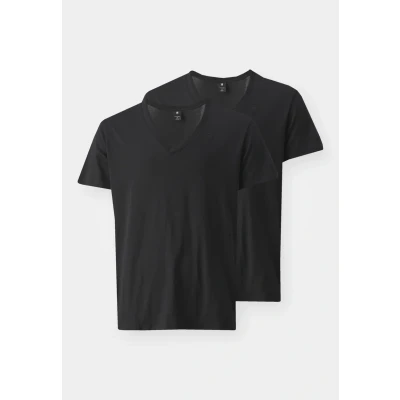 Abbildung von G Star BASE Heather 2PACK Tshirt basic, Herren, Größe: XS, Solid black