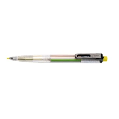 Abbildung von Pentel PH158ST1 Druckbuntstift, 8 bunte Schreib und Zeichenfarben in einem Stift, transparente Gehäuse, nachfüllbar, 2,0mm Strich, 1 Stück