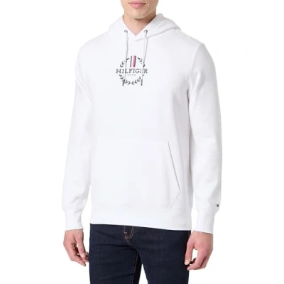 Abbildung von Tommy Hilfiger Global Stripe Wreath TEE Hoody Kapuzenpullover, Herren, Größe: Medium, White
