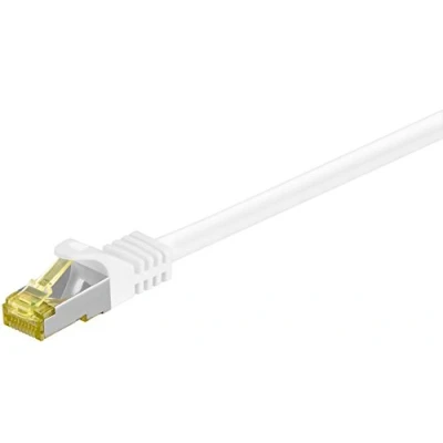 Abbildung von Goobay 92665 LAN Kabel 5meter doppelt geschirmt S FTP Netzwerkkabel CAT 7 5m mit 10 Gigabit RJ45 Stecker Weiß