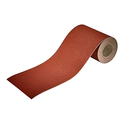 Abbildung von wolfcraft Haft Schleifpapierrolle, 4m x 115 mm I 1741000 Korn 120 für Holz und Metall Schwingschleifer Handschleifer
