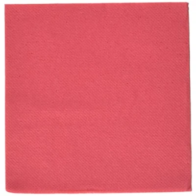 Abbildung von Le Nappage Papierservietten Tex Touch Farbe Rot FSC® zertifizierte Servietten Recycelbar und biologisch abbaubar Packung mit 50 roten Größe 24 x cm