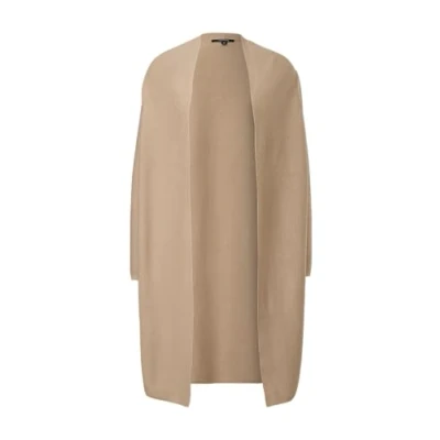 Abbildung von comma LONG AUS MIX Strickjacke, Damen, Größe: 36, Beige