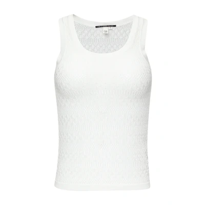 Abbildung von QS AUS Ajour Top, Damen, Größe: XS, Ecru